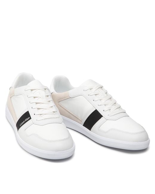 Calvin Klein Sneakers Low Top Lace Up Mix Hm0Hm00491 Weiß in White für Herren