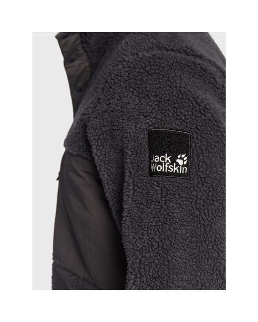 Jack Wolfskin Sweatshirt Pank Snap 1710601 Regular Fit in Black für Herren