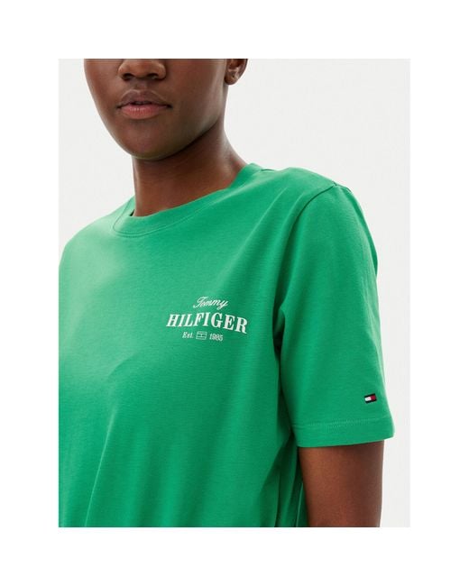Tommy Hilfiger Green Kleid Für Den Alltag Ww0Ww45529 Regular Fit