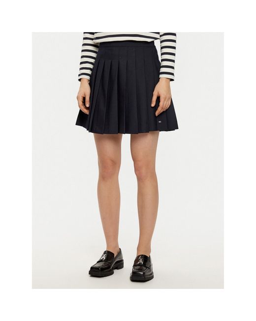 Tommy Hilfiger Blue Faltenrock Ww0Ww43626 Regular Fit