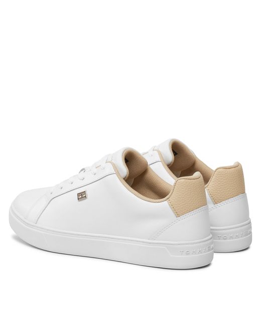 Tommy Hilfiger White Sneakers Essential Court Sneaker Fw0Fw07686 Weiß