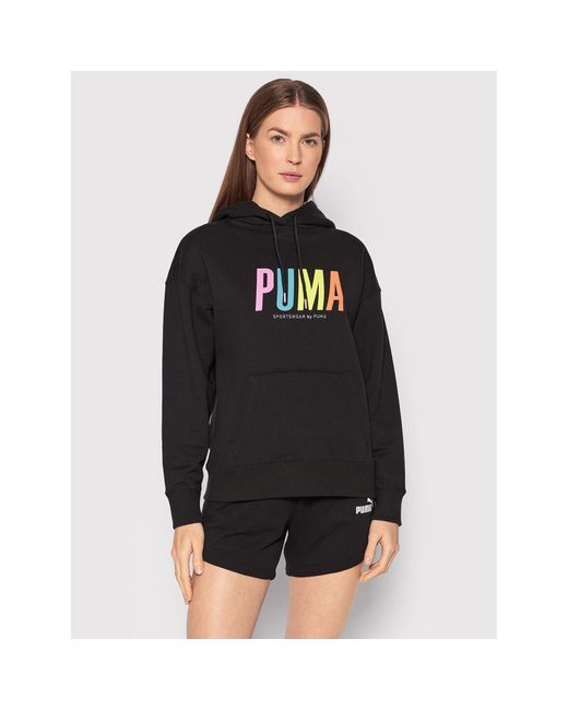 PUMA Black Sweatshirt Swxp Graphic 533564 Regular Fit