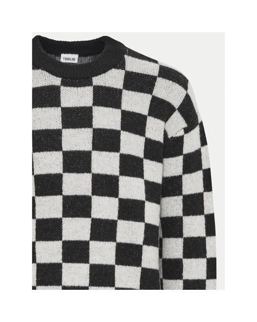 Solid Pullover Malloy 21108281 Regular Fit in Black für Herren