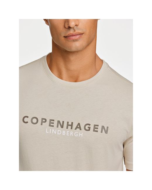 Lindbergh T-Shirt 30-400200 Relaxed Fit in White für Herren