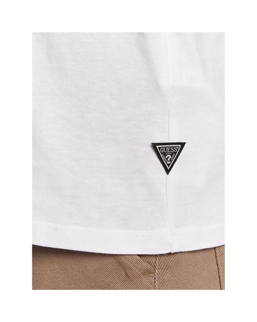 Guess T-Shirt Abstract Logo M3Gi57 K9Rm1 Weiß Slim Fit in White für Herren