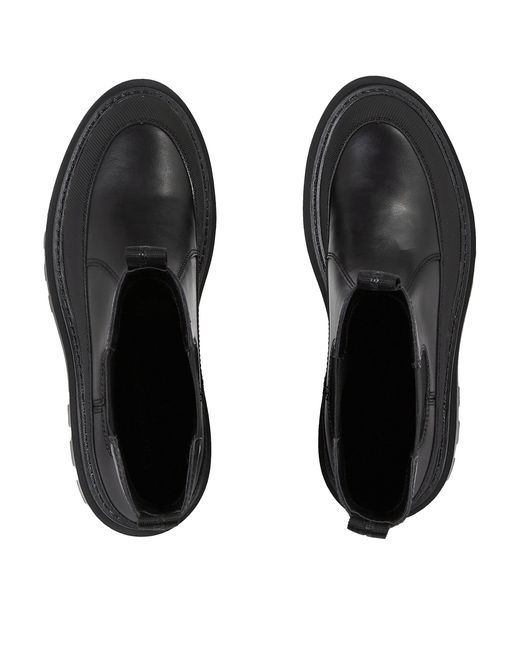 Calvin Klein Klassische stiefeletten flatform chelsea boot lth wn yw0yw01111 triple black 0gt