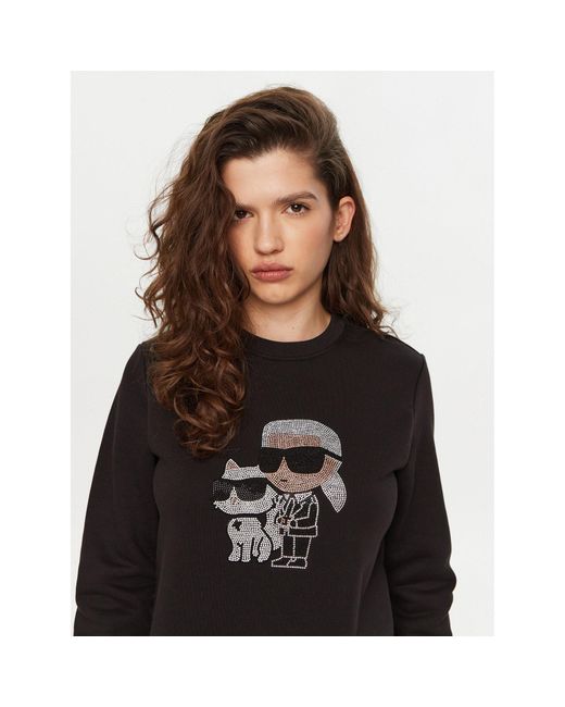 Karl Lagerfeld Black Sweatshirt A1W20081 Regular Fit