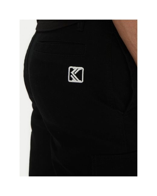 Karlkani Stoffshorts Retro Washed 6012261 Regular Fit in Black für Herren