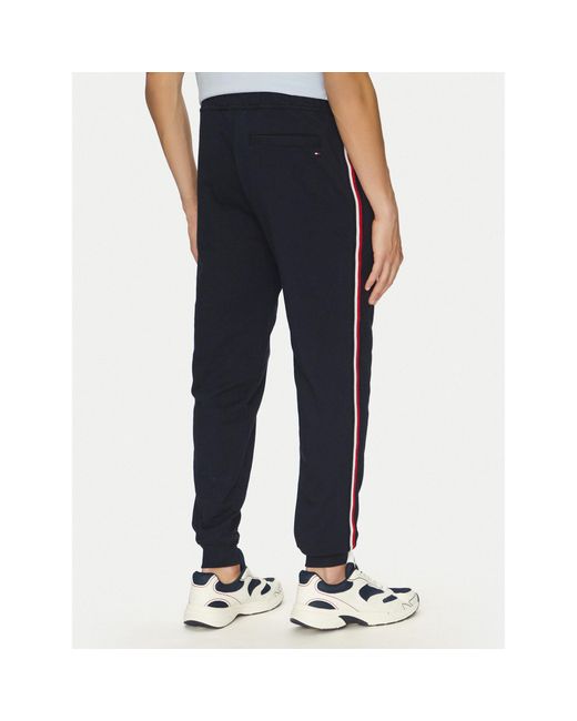 Tommy Hilfiger Jogginghose Global Stripe Mw0Mw38696 Regular Fit in Blue für Herren
