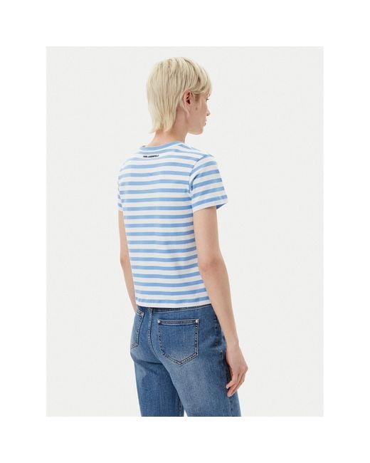 Karl Lagerfeld Blue T-Shirt A1W17099 Regular Fit