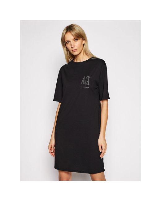 Armani Exchange Black Kleid Für Den Alltag 8Nyadx Yjg3Z 8218 Regular Fit