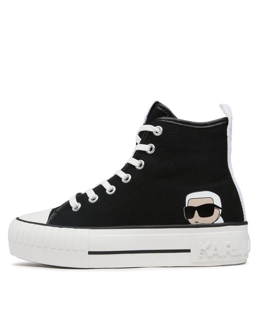 Karl Lagerfeld Black Sneakers Aus Stoff Kl60450N