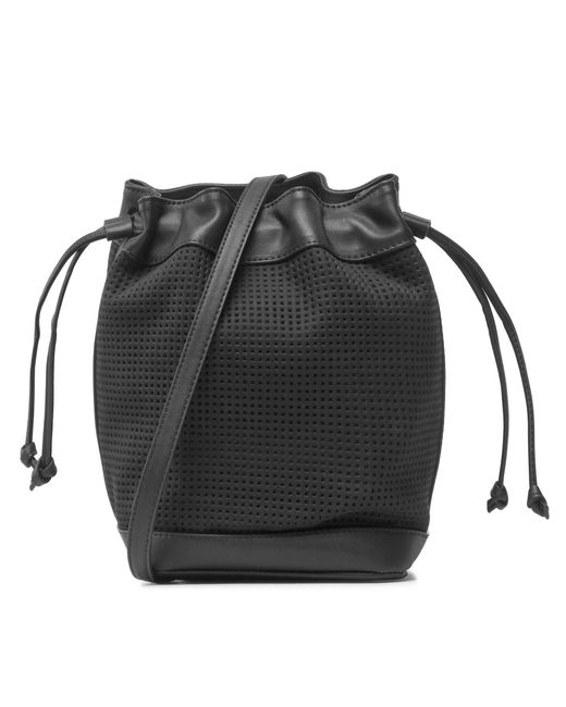 Calvin Klein Black Handtasche re-lock drawstring bag sm perf k60k610636 bax