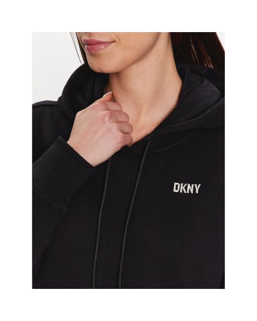 DKNY Black Sweatshirt Dp2T9057 Classic Fit