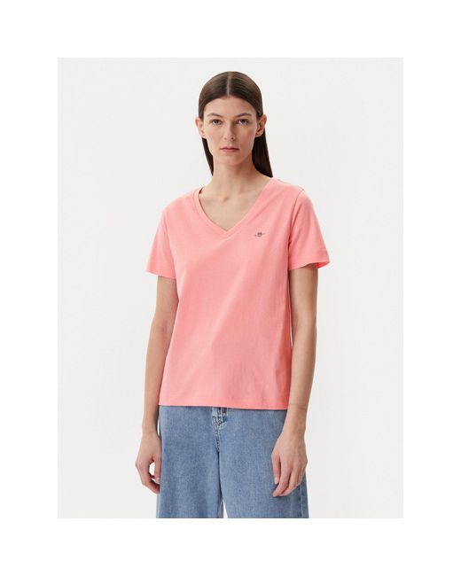 Gant Red T-Shirt Shield 4200750 Regular Fit