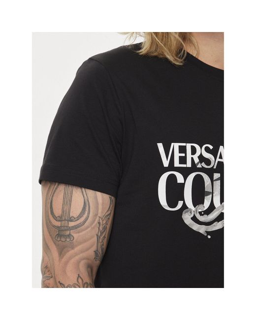 Versace T-Shirt 76Gahg00 Regular Fit in Black für Herren