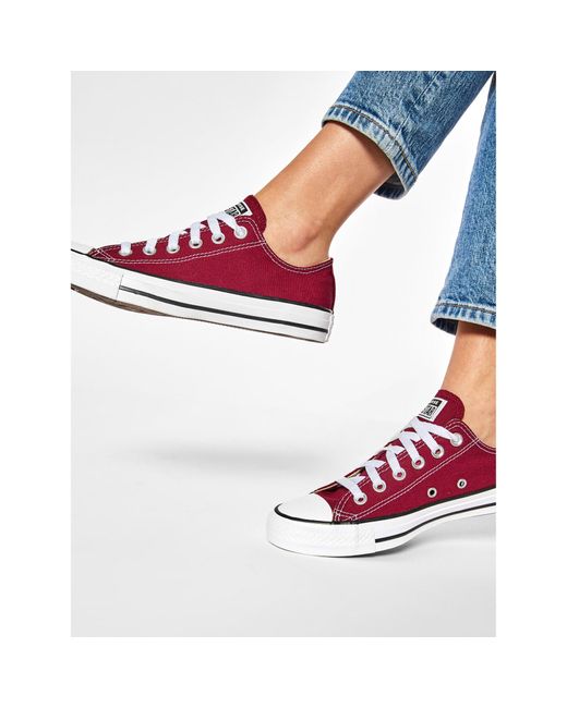 Converse Red Sneakers Aus Stoff All Star Ox M9691C