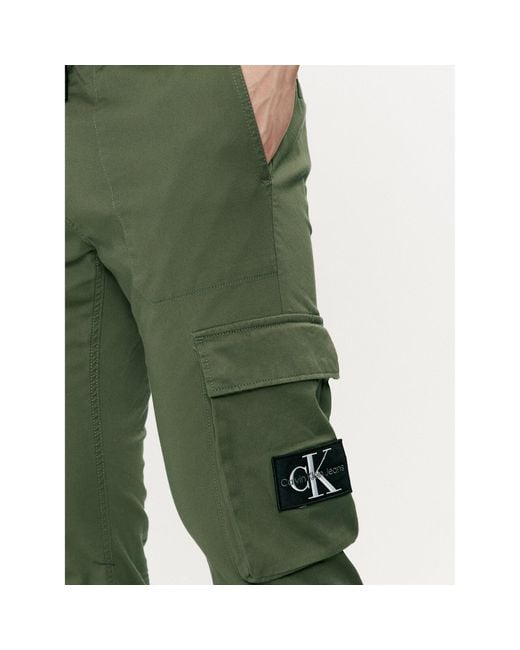 Calvin Klein Cargohose J30J324696 Grün Skinny Fit in Green für Herren