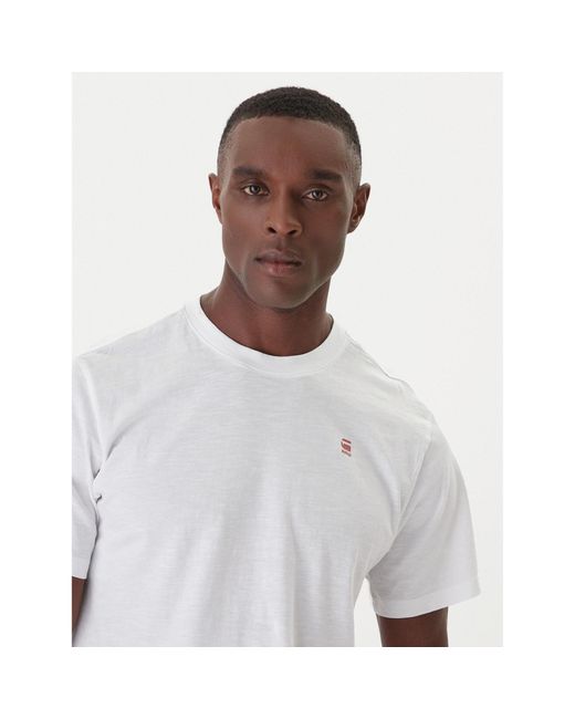 G-Star T-Shirt Lash Back D26043-C372 Relaxed Fit in White für Herren