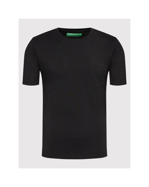 Benetton T-Shirt 3Bl0J19G5 Regular Fit in Black für Herren
