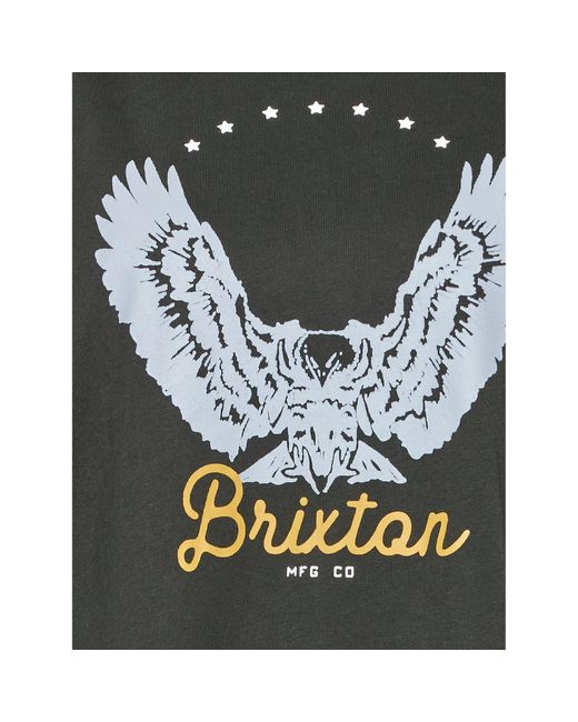 Brixton Black T-Shirt Freebird 16794 Oversize