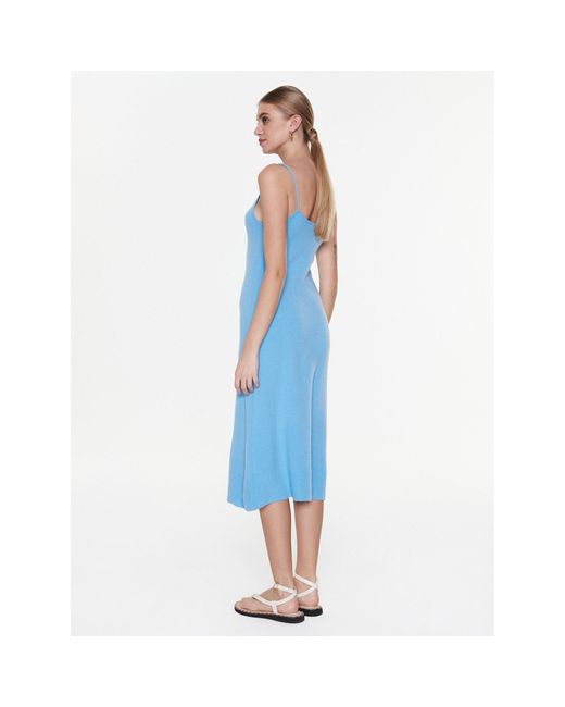 American Vintage Blue Kleid Für Den Alltag Damsville Dam14Ae23 Regular Fit
