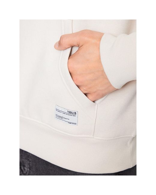 Solid Sweatshirt 21107420 Regular Fit in White für Herren