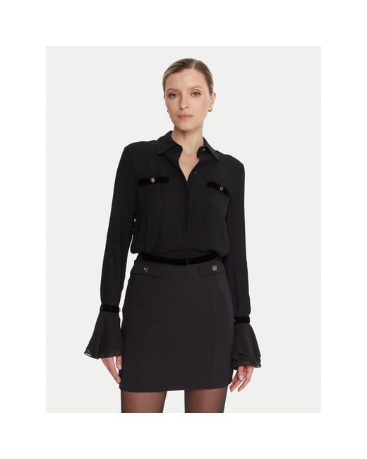 Elisabetta Franchi Black Hemd Ca-131-57E2-V390 Regular Fit