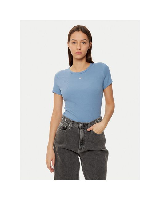 Tommy Hilfiger Blue T-Shirt Essential Dw0Dw17383 Slim Fit