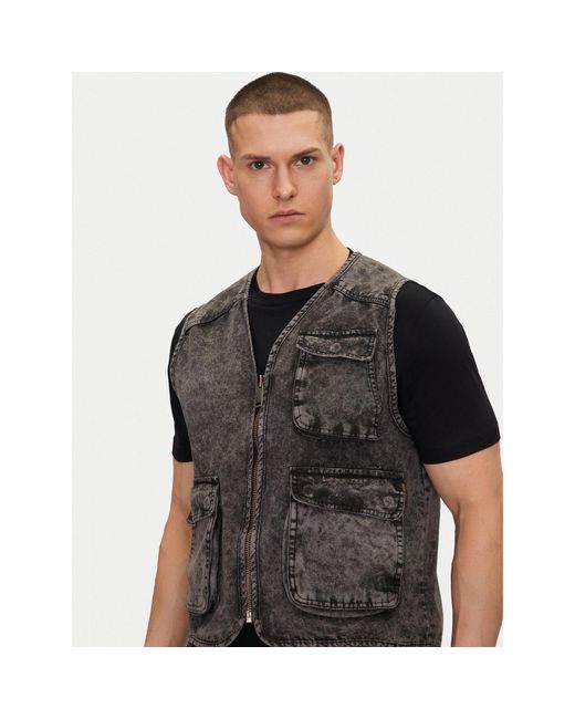Alpha Industries Weste Canvas Acid Vest 156140 Regular Fit in Black für Herren