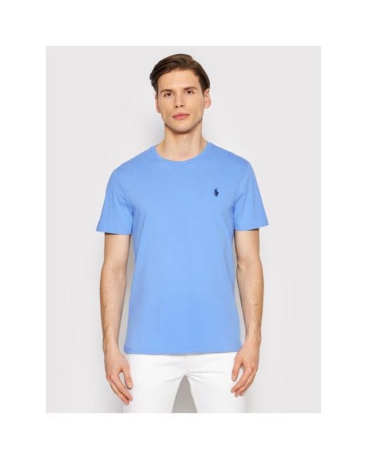 Polo Ralph Lauren T-Shirt 710671438230 Custom Slim Fit in Blue für Herren