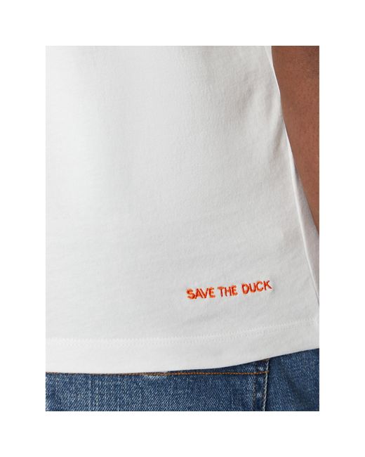 Save The Duck T-Shirt Dt1194M Besy20 Regular Fit in White für Herren