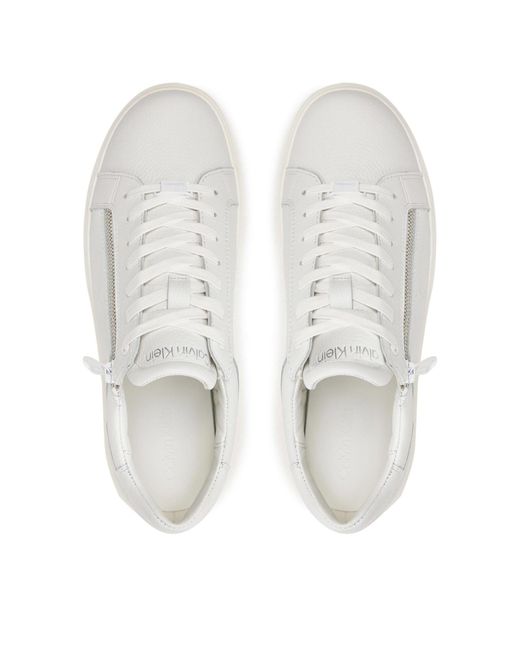 Calvin Klein Sneakers Low Top Lace Up W/Zip Hm0Hm01475 Weiß in White für Herren