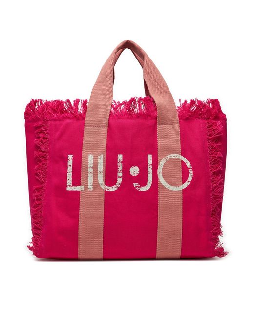 Liu Jo Handtasche shopping logo stamp va4203 t0300 deep pink 82143