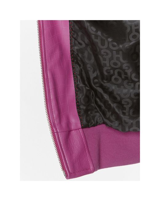 HUGO Purple Jacke Aus Kunstleder Amiboma-1 50508332 Regular Fit