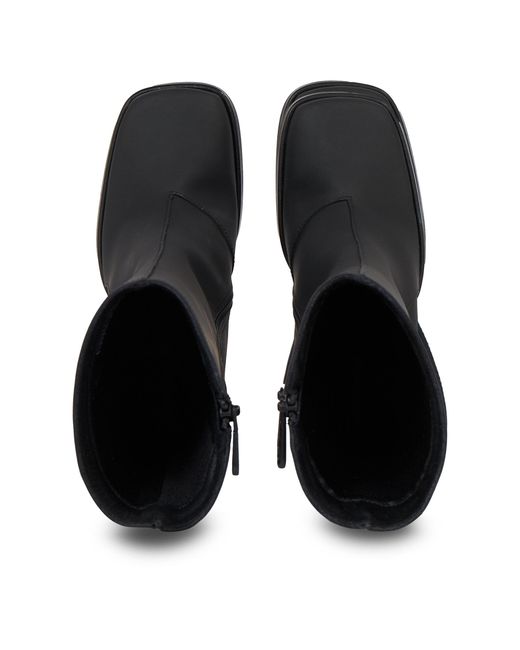 Calvin Klein Black Stiefeletten Heel Zip Boot Lth Wn Yw0Yw01113
