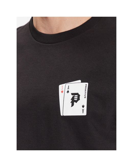 Primitive Skateboarding T-Shirt Double Down Papsp2306 Regular Fit in Black für Herren