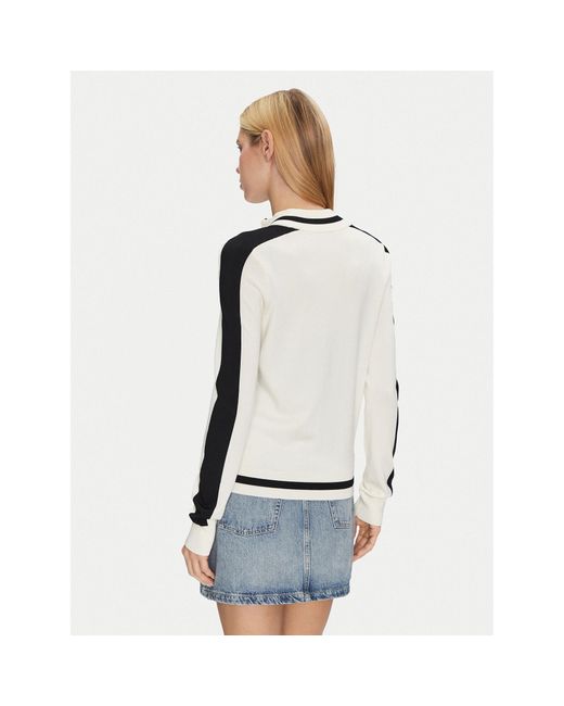 Guess White Sweatshirt V5Gq01 Z3D60 Regular Fit