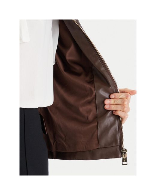 Guess Brown Jacke Aus Kunstleder W6Rl52 Wl850 Regular Fit