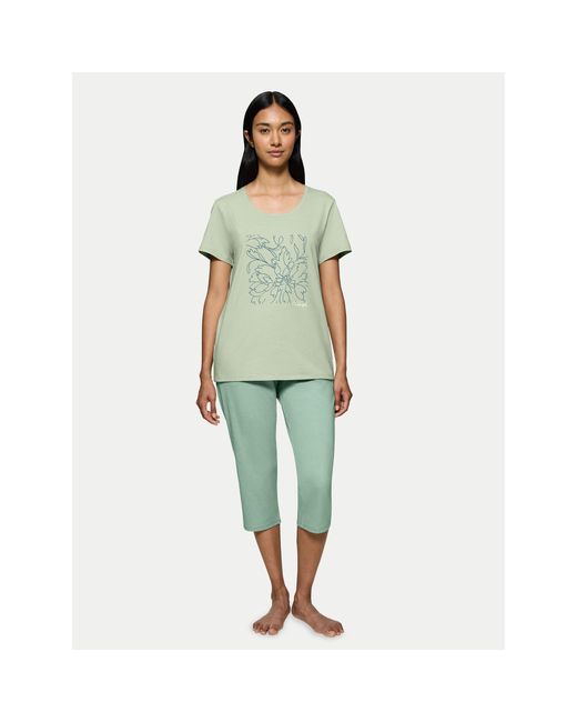 Triumph Green Pyjama Sets 10222617 Regular Fit