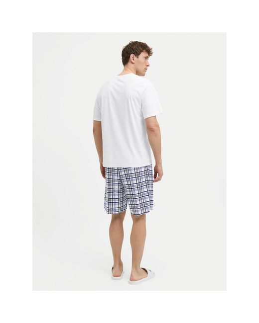 Jack & Jones Pyjama Max 12277165 Standard Fit in White für Herren