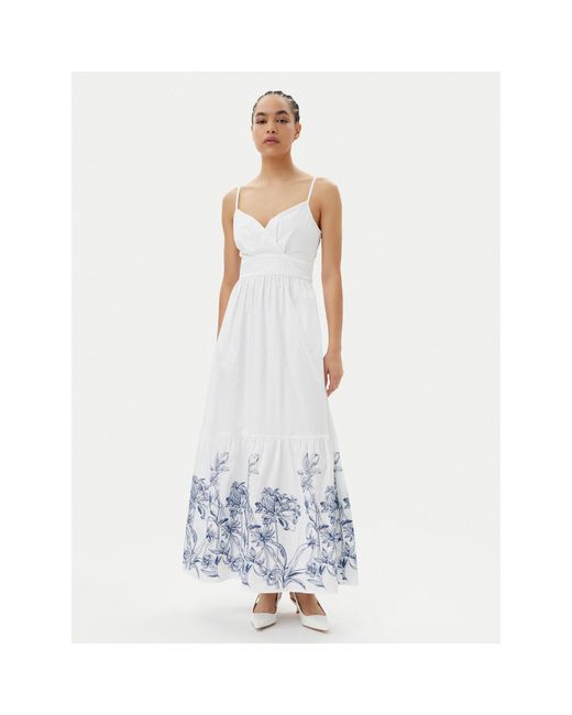 Guess White Sommerkleid W5Gt26 Wh580 Regular Fit
