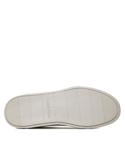 Calvin Klein Sneakers Low Top Lace Up Lth Perf Mono Hm0Hm01428 Weiß in White für Herren