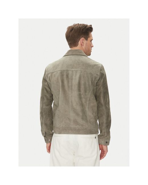 Serge Pariente Lederjacke Cred Regular Fit in Gray für Herren