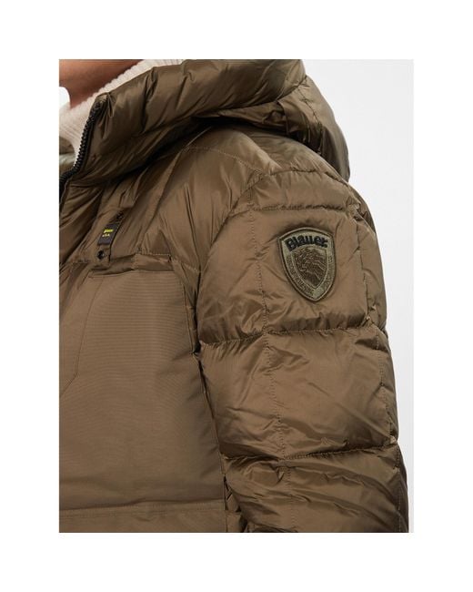 Blauer Daunenjacke 23Wbluc03008 Grün Regular Fit in Brown für Herren