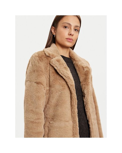ONLY Natural Pelzmantel Vida 15322103 Regular Fit