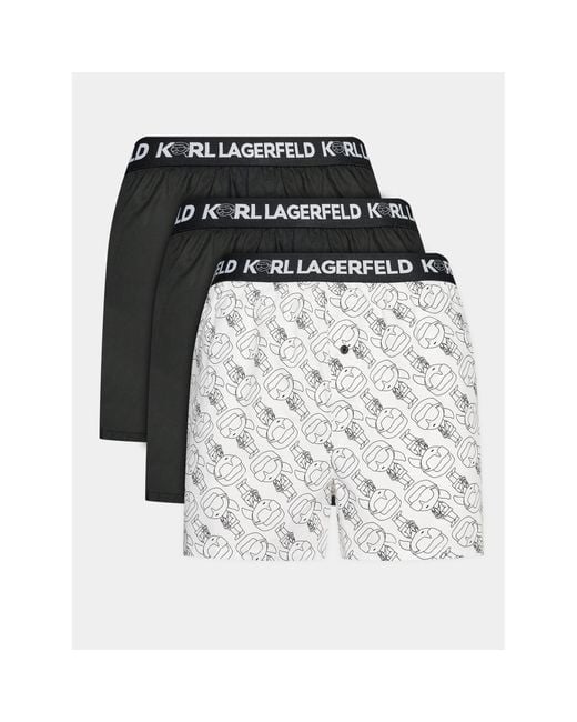 Karl Lagerfeld 3Er-Set Boxershorts Ikonik 2.0 Woven Boxer (X3) 235M2115 in Black für Herren