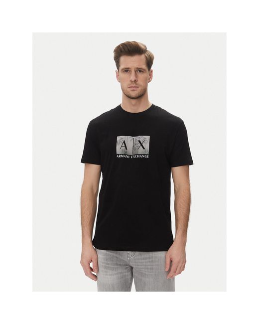 ARMANI EXCHANGE T-Shirt Xm000555 Af10358 Uc001 Regular Fit in Black für Herren
