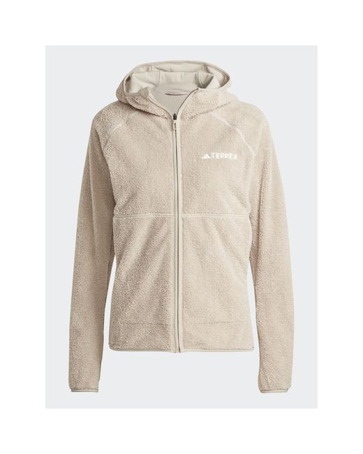 Adidas Natural Fleecejacke Terrex Techrock Reversible High-Pile-Fleece Ib1862 Slim Fit