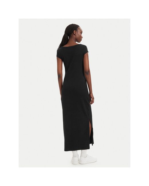 Tommy Hilfiger Black Kleid Für Den Alltag Badge Dw0Dw22841 Slim Fit
